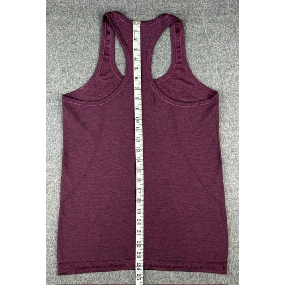 Lululemon Swiftly Tech Racerback Tank Top Heathered Purple Magenta Size 6